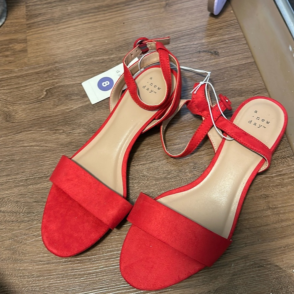 NWT a new day red sandal